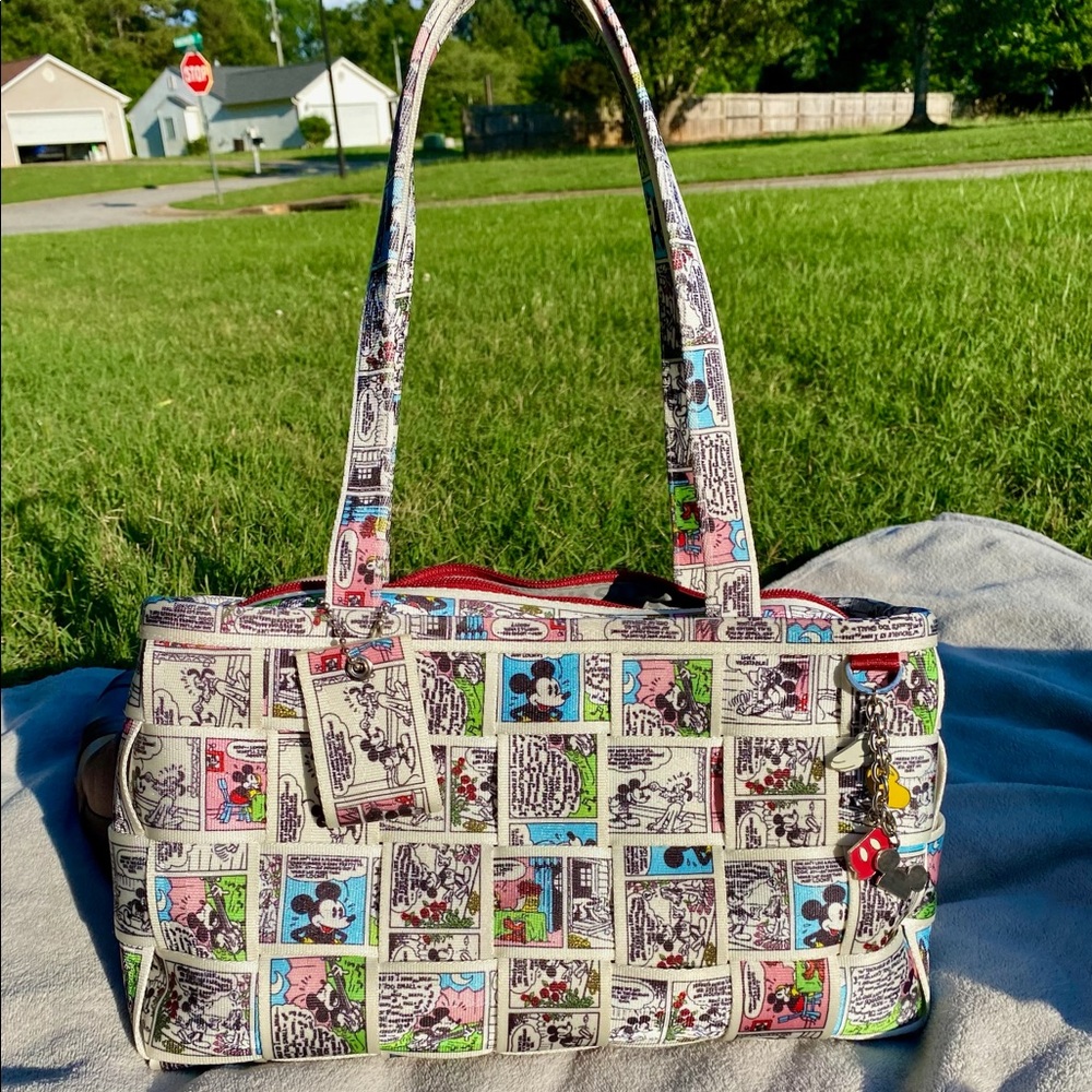 Harveys Large Satchel Mickey Comic HTF Blue Mickey Interior